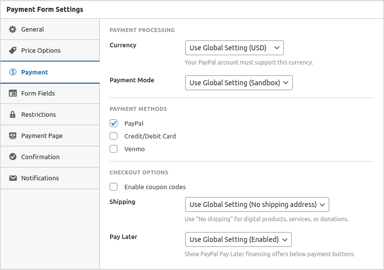 Allow customer cancel setting highlighted