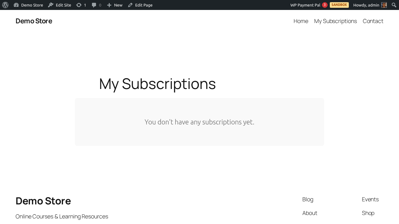 Customer subscriptions portal